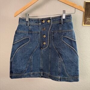Acler Blue Denim Mini Skirt